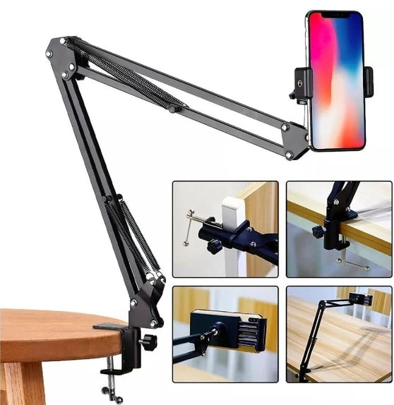 Suporte para Cama e Mesa Braço Articulado Estabiliza Celular
