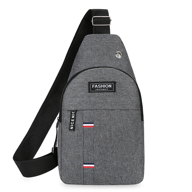 Bolsa de peito masculina de um ombro crossbody