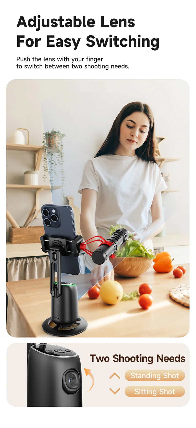 estabilizador cardan para o telefone móvel 360
