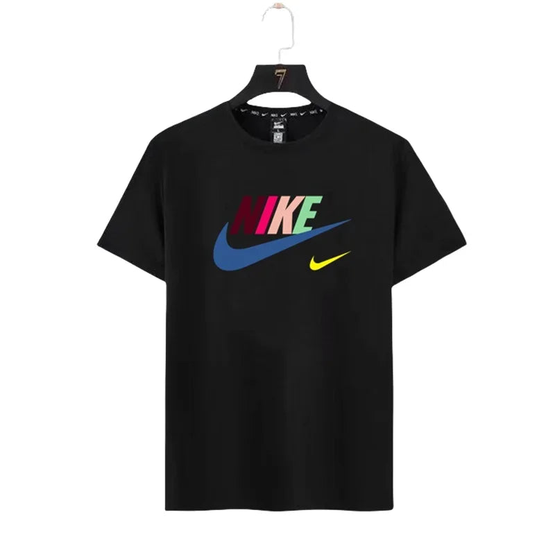 Nike 2025 Preto Moda Homens Casual Camiseta Primavera Verão