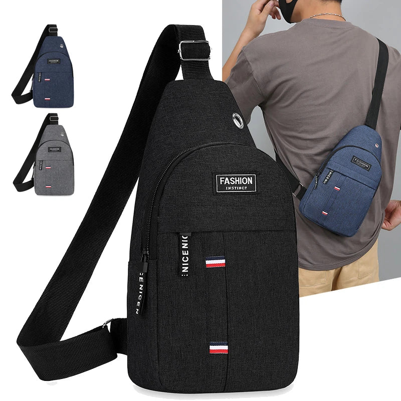 Bolsa de peito masculina de um ombro crossbody