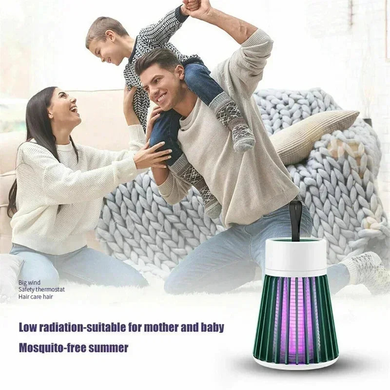 raquete de mosquitos recarregável por USB, mata-insetos com luz UV