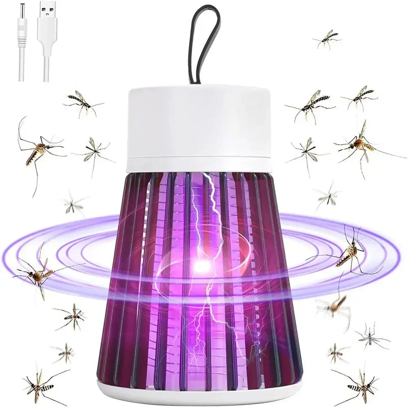 raquete de mosquitos recarregável por USB, mata-insetos com luz UV