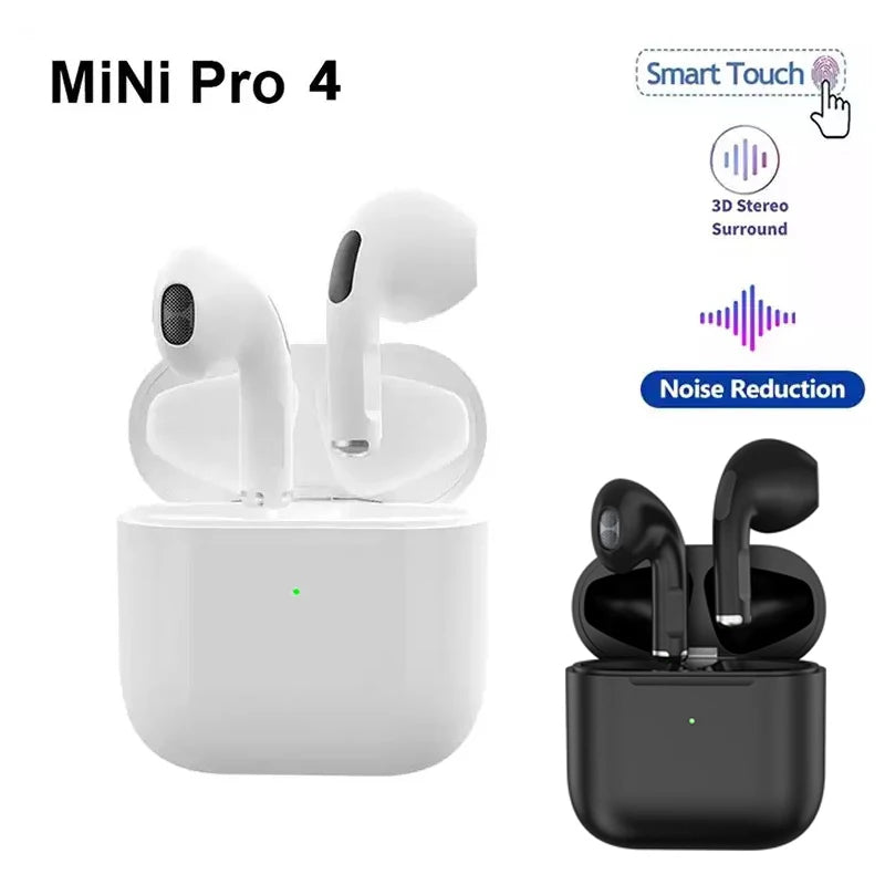 Pro 4 TWS - Versão 5.3 com Microfone e Design à Prova d’Água