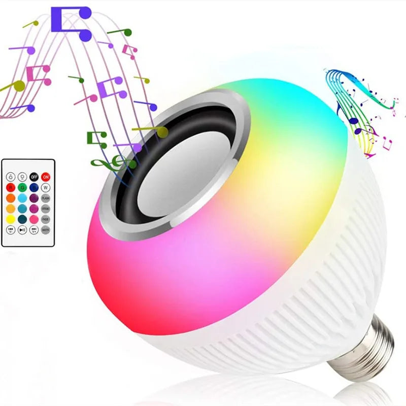 ampada Bluetooth Led Caixa De Som Com Controle Remoto 12W Rgb Luz Colorida Balada